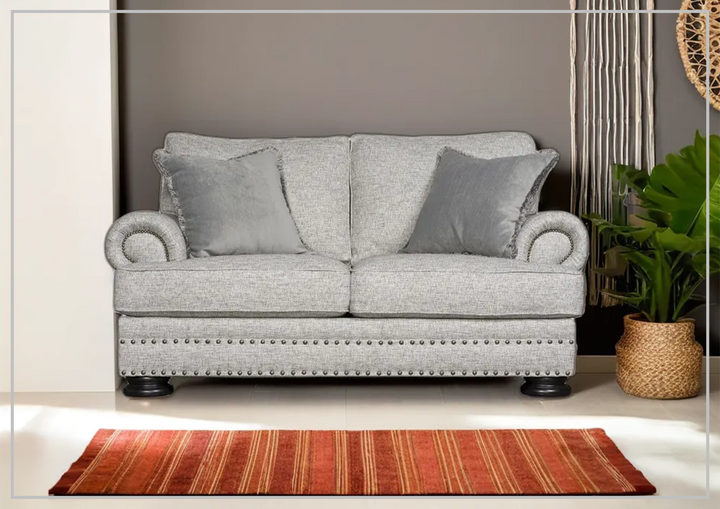 Bernhardt Foster Fabric Loveseat With Rolled Arms - Sofabed