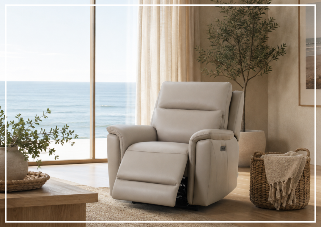 Klaussner Geneva Dual Motor Power Recliner Chair With USB Charging