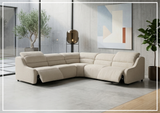 Bernhardt Gio Fabric Power Motion Sectional With Power Footrest