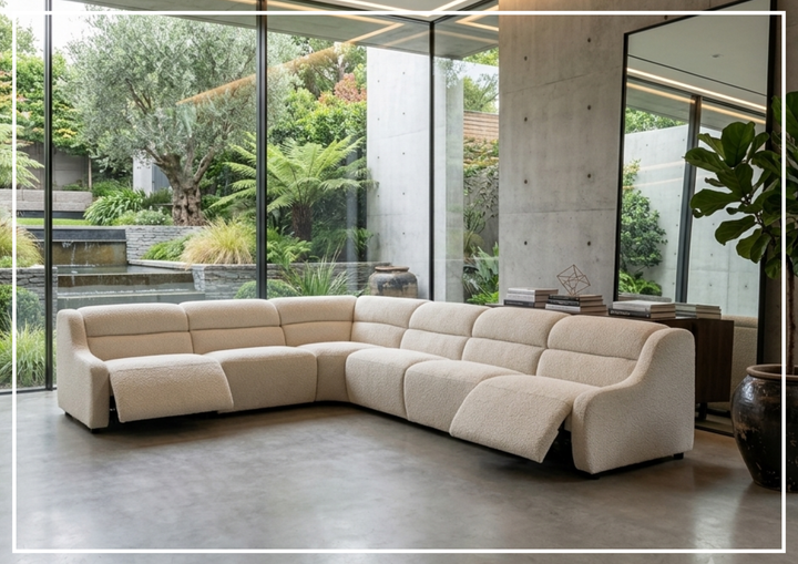 Bernhardt Gio Fabric Power Motion Sectional With Power Footrest