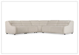 Bernhardt Gio Fabric Power Motion Sectional With Power Footrest