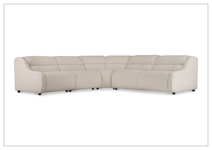 Bernhardt Gio Fabric Power Motion Sectional With Power Footrest