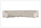 Bernhardt Gio Fabric Power Motion Sectional With Power Footrest