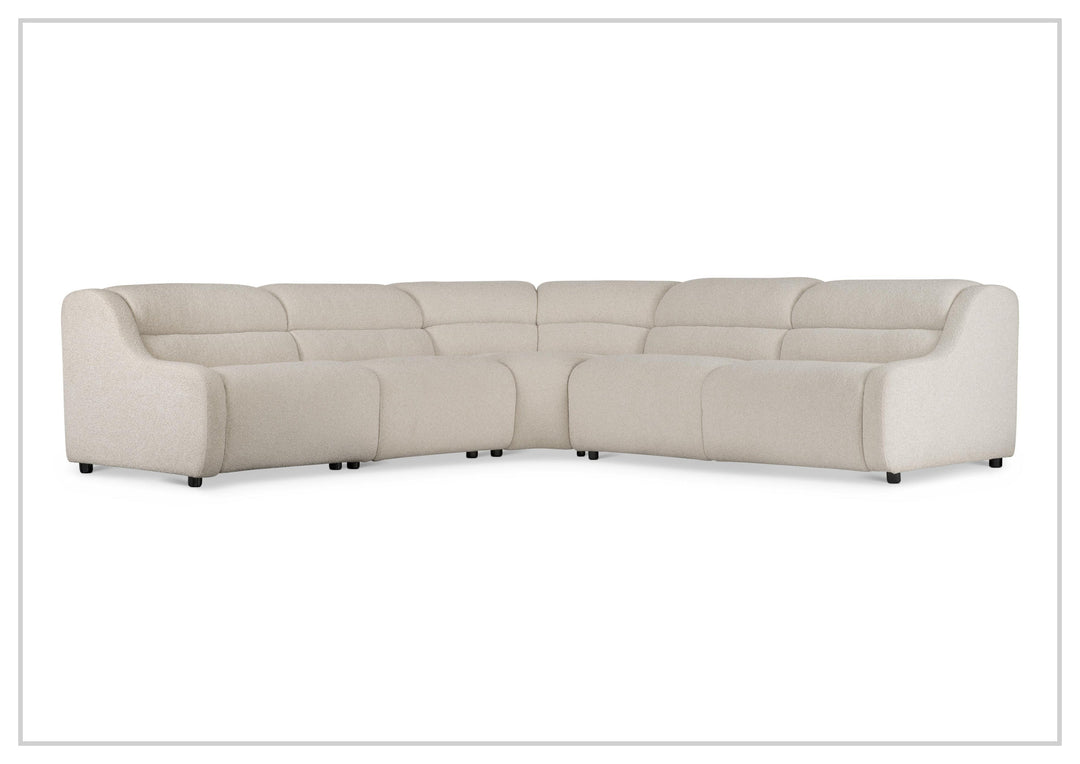 Bernhardt Gio Fabric Power Motion Sectional With Power Footrest