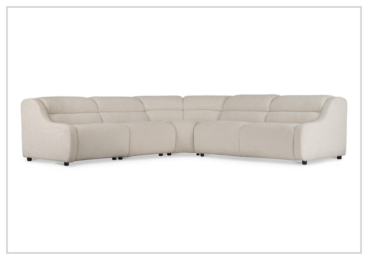 Bernhardt Gio Fabric Power Motion Sectional With Power Footrest