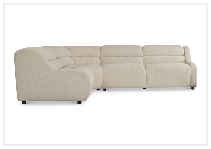 Bernhardt Gio Fabric Power Motion Sectional With Power Footrest