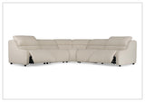 Bernhardt Gio Fabric Power Motion Sectional With Power Footrest