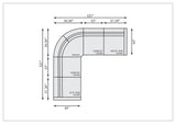 Bernhardt Gio Fabric Power Motion Sectional With Power Footrest