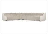 Bernhardt Gio Fabric Power Motion Sectional With Power Footrest