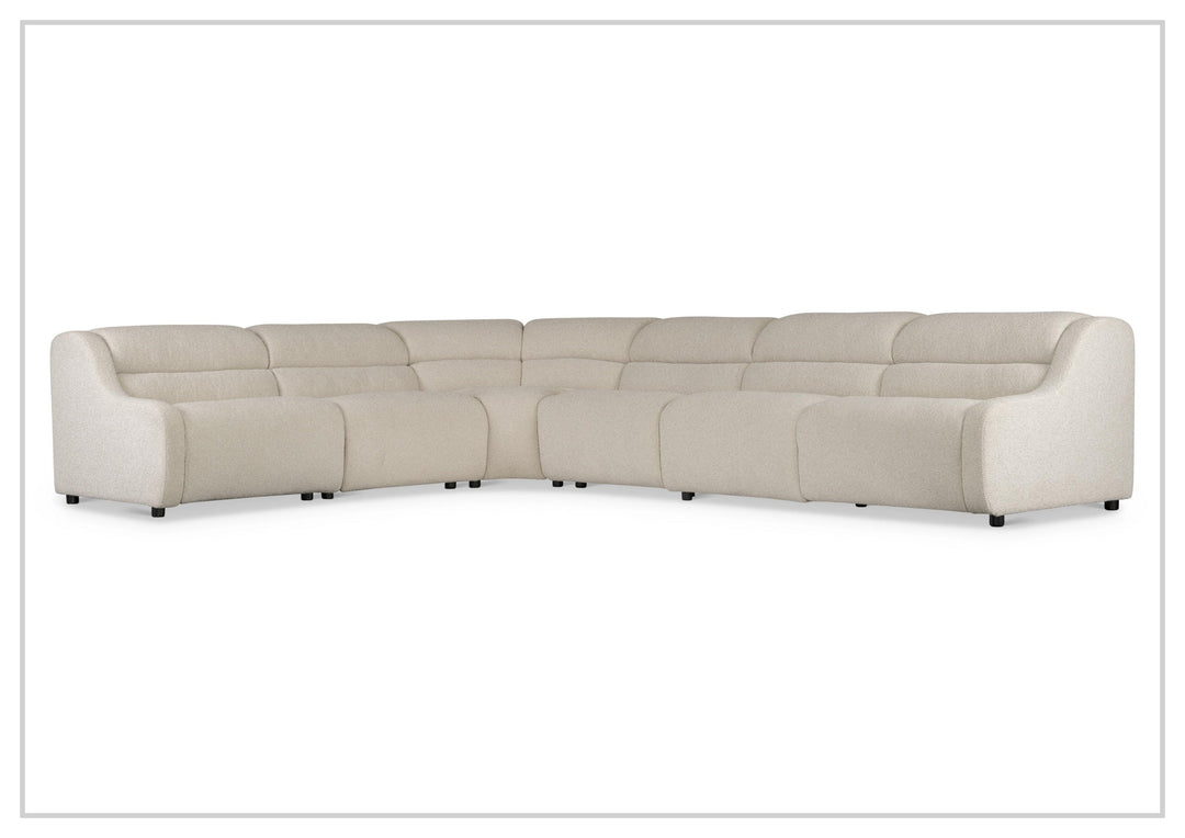 Bernhardt Gio Fabric Power Motion Sectional With Power Footrest