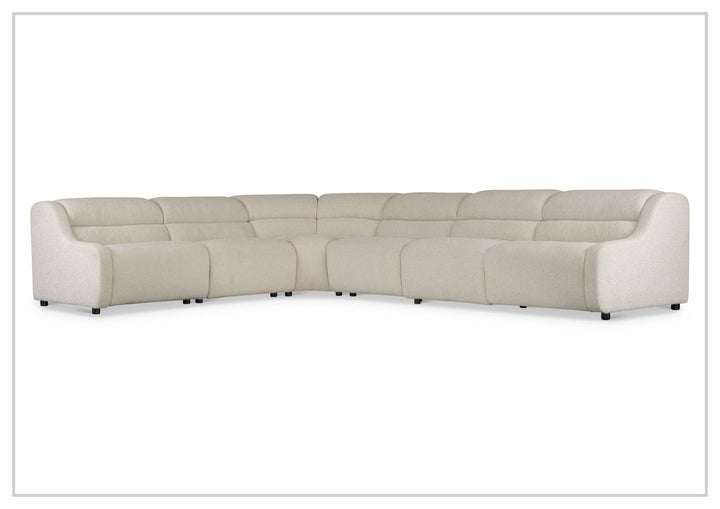 Bernhardt Gio Fabric Power Motion Sectional With Power Footrest