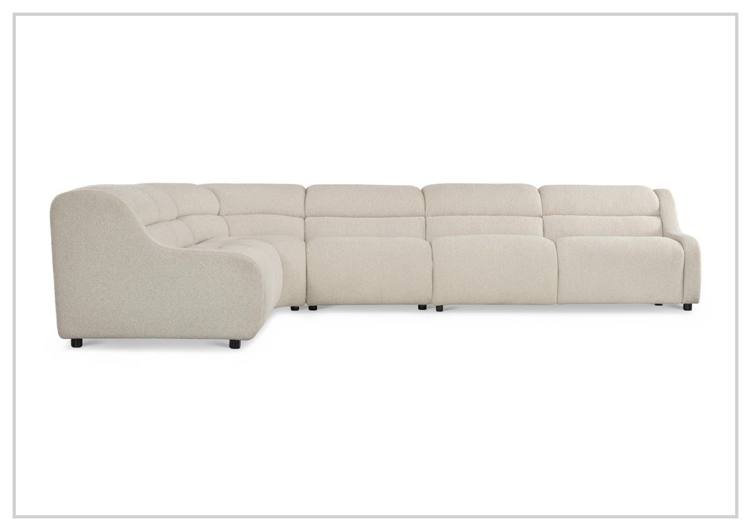 Bernhardt Gio Fabric Power Motion Sectional With Power Footrest