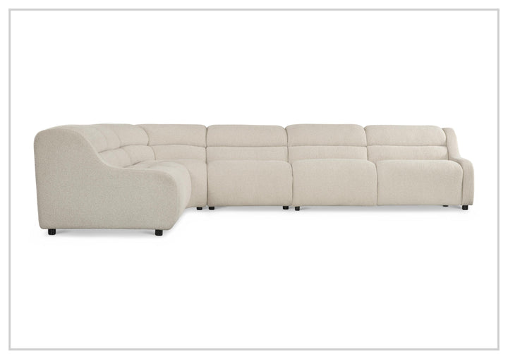 Bernhardt Gio Fabric Power Motion Sectional With Power Footrest