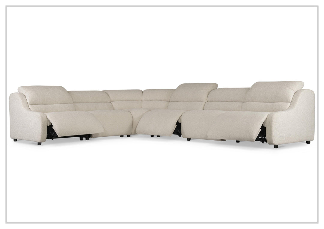 Bernhardt Gio Fabric Power Motion Sectional With Power Footrest