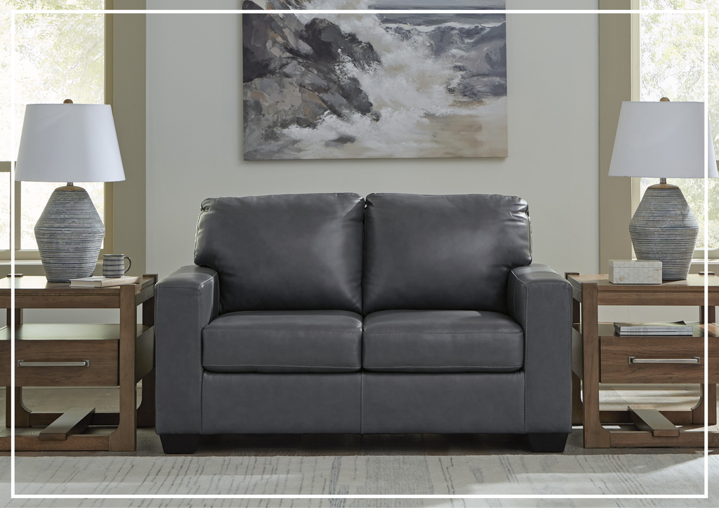 Gio Italia Bella 2-Seater Leather Loveseat Sofa-Sofabed