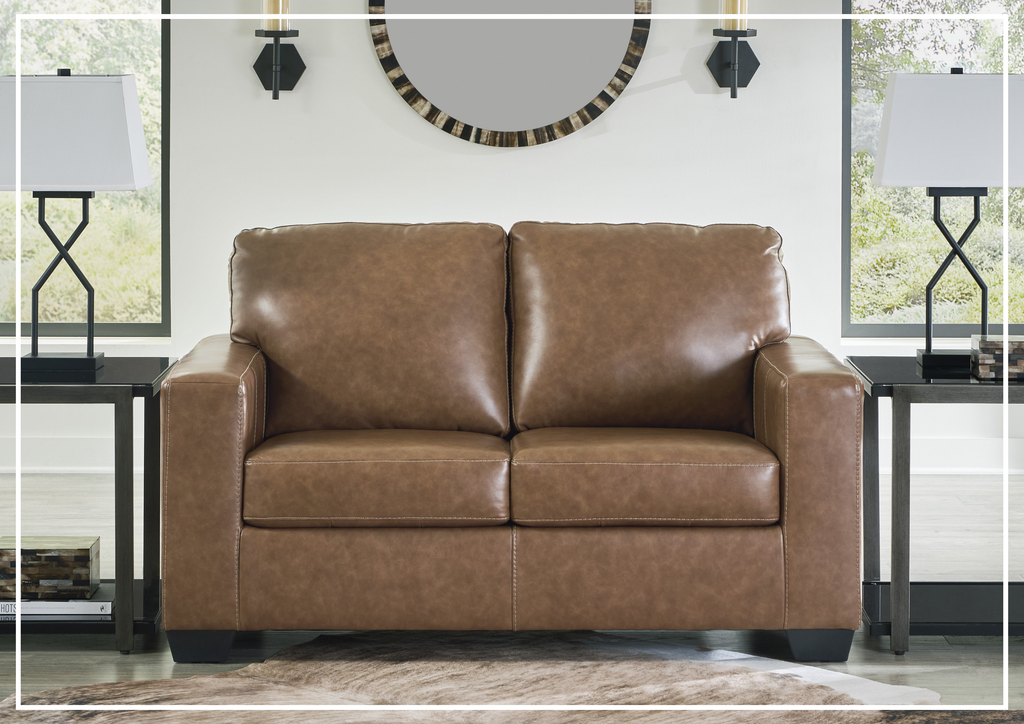 Gio Italia Bella 2-Seater Leather Loveseat Sofa-Sofabed