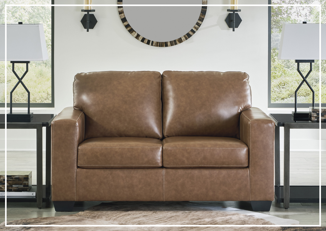 Gio Italia Bella 2-Seater Leather Loveseat Sofa-Sofabed