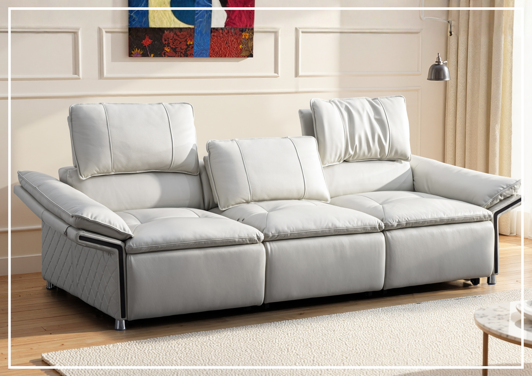Gio Italia Bugatti Electric Power Lounge Sleeper Sofa With Power Function-Sofabed
