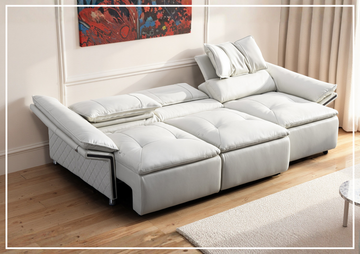 Gio Italia Bugatti Electric Power Lounge Sleeper Sofa With Power Function-Sofabed