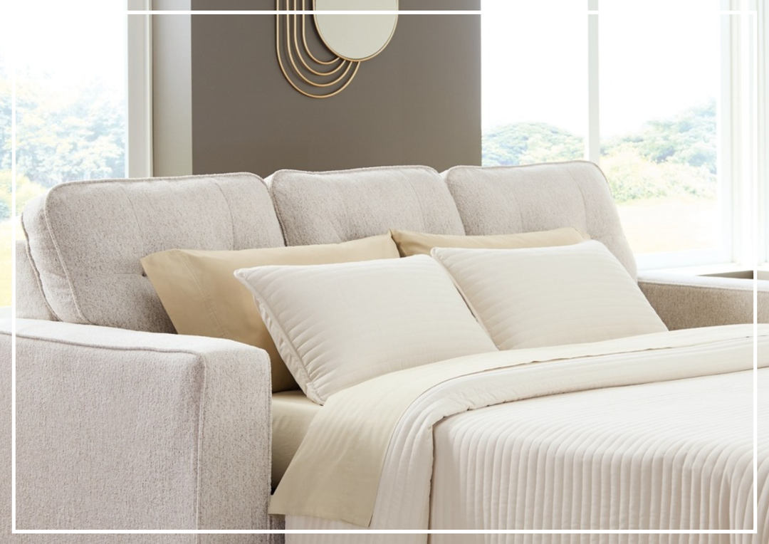 Gio Italia Lorrine 3-Seater Fabric Queen Sofa Sleeper With Two Color Options-Sofabed