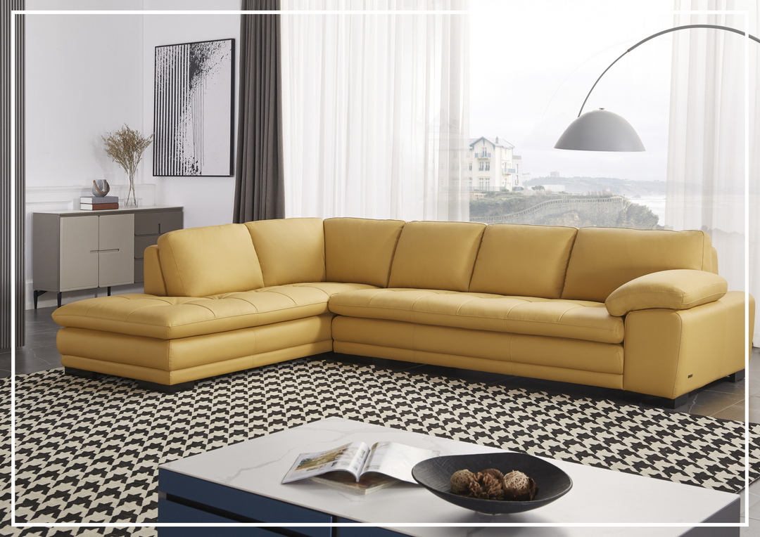 Gio Italia Vierra Premium Leather Corner Sectional-SOFABED