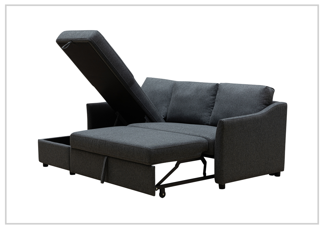 Gio Italia Merax L-Shaped Full XL Sectional Sleeper Sofa w/ Storage Chaise-Sofabed