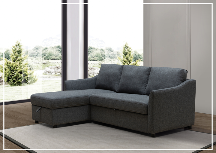 Gio Italia Merax L-Shaped Full XL Sectional Sleeper Sofa w/ Storage Chaise-Sofabed