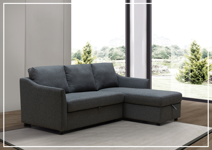 Gio Italia Merax L-Shaped Full XL Sectional Sleeper Sofa w/ Storage Chaise