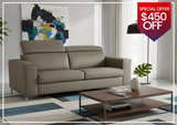 Klaussner Paris Leather Queen Sleeper Sofa