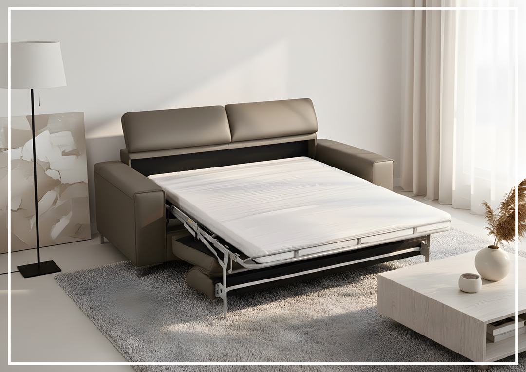 Gio Italia Paris Leather Queen Sleeper Sofa