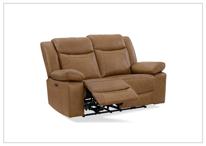 Gio Italia Wyatt Dual Power Leather Recliner Loveseat-SOFABED