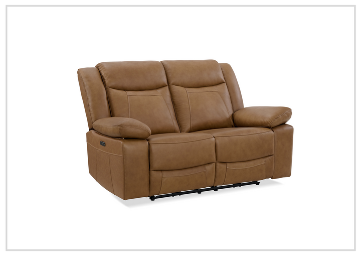 Gio Italia Wyatt Dual Power Leather Recliner Loveseat-SOFABED