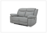 Gio Italia Wyatt Dual Power Leather Recliner Loveseat-SOFABED