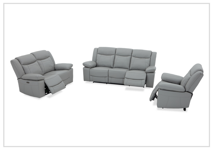 Gio Italia Wyatt Dual Power Leather Recliner Loveseat-SOFABED