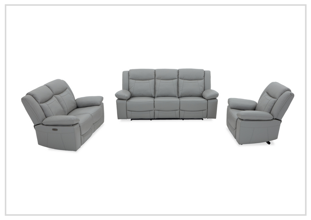 Gio Italia Wyatt Dual Power Leather Recliner Loveseat-SOFABED