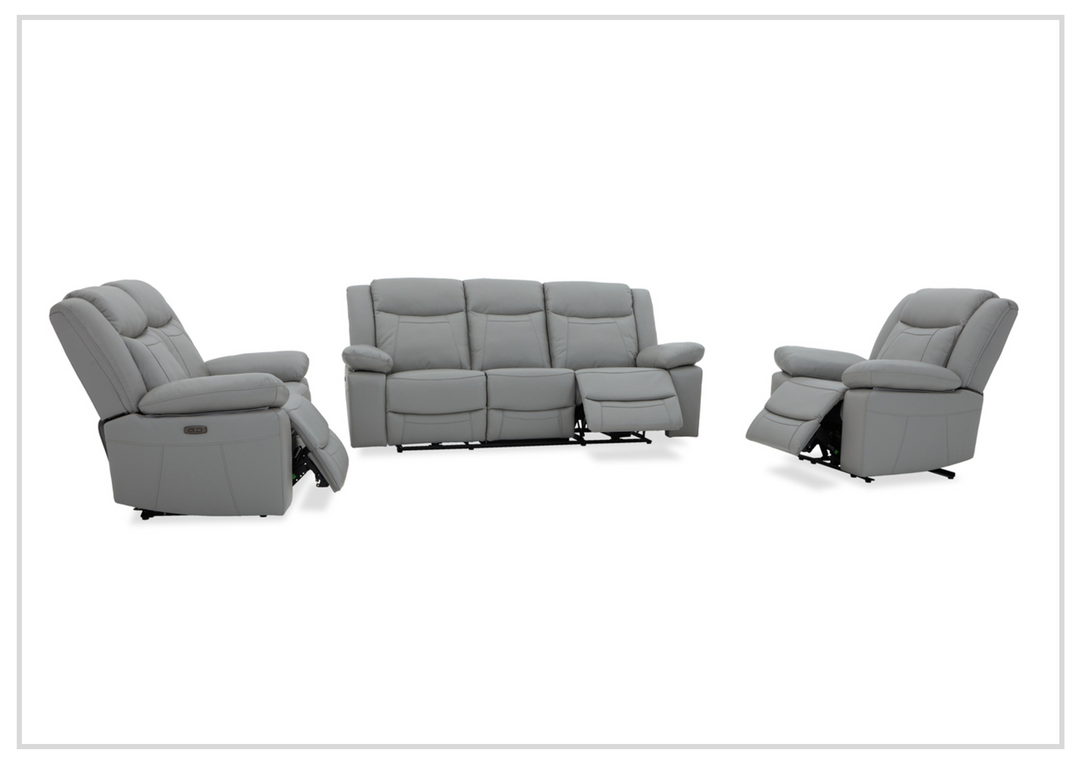 Gio Italia Wyatt Dual Power Leather Recliner Loveseat-SOFABED