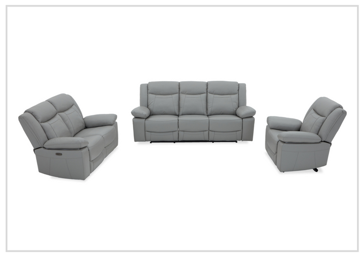 Wyatt Modern  3-Seater Leather Recliner Sofa- SOFABED