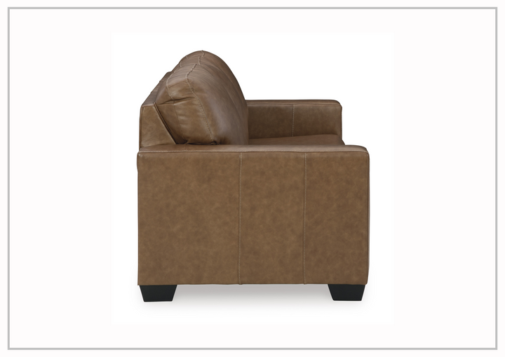 Gio Italia Bella 3-Seater Leather Sofa in caramel brown1