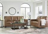 Gio Italia Bella 3-Seater Leather Sofa in caramel brown