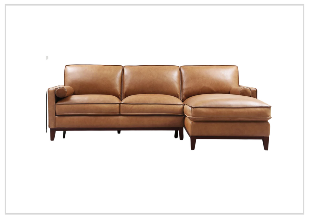 Gio Italia Harper 3-Seater Leather Sectional Sofa With Chaise-SOFABED