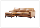 Gio Italia Harper 3-Seater Leather Sectional Sofa With Chaise-SOFABED