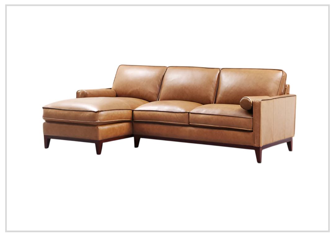 Gio Italia Harper 3-Seater Leather Sectional Sofa With Chaise-SOFABED