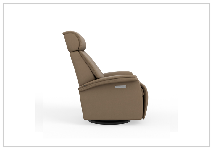 Fjords Rome Leather Power Recliner with Motorized Controls