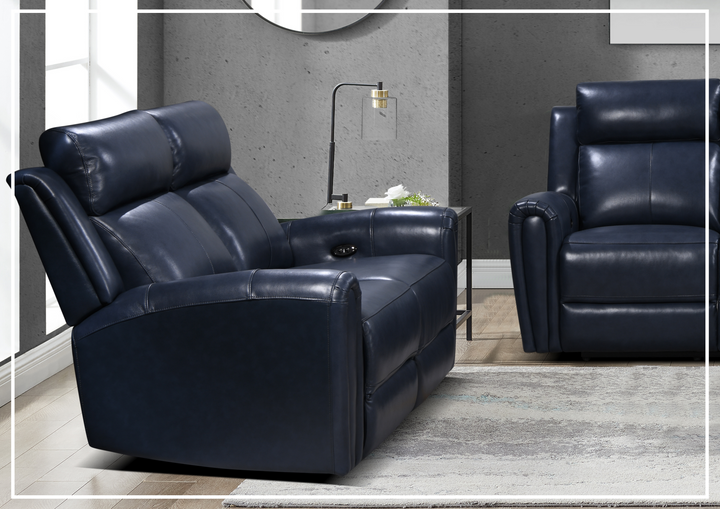 Gio Italia Jaspero Power Reclining Leather 2 Seater Sofa