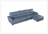 Gio Italia Elara Full-Grain Leather Recliner Sectional-SOFABED