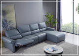Gio Italia Elara Full-Grain Leather Recliner Sectional-SOFABED