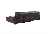 Gio Italia Elara Full-Grain Leather Recliner Sectional-SOFABED
