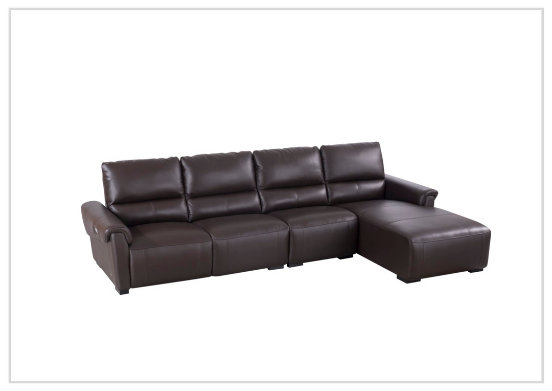 Gio Italia Elara Full-Grain Leather Recliner Sectional-SOFABED