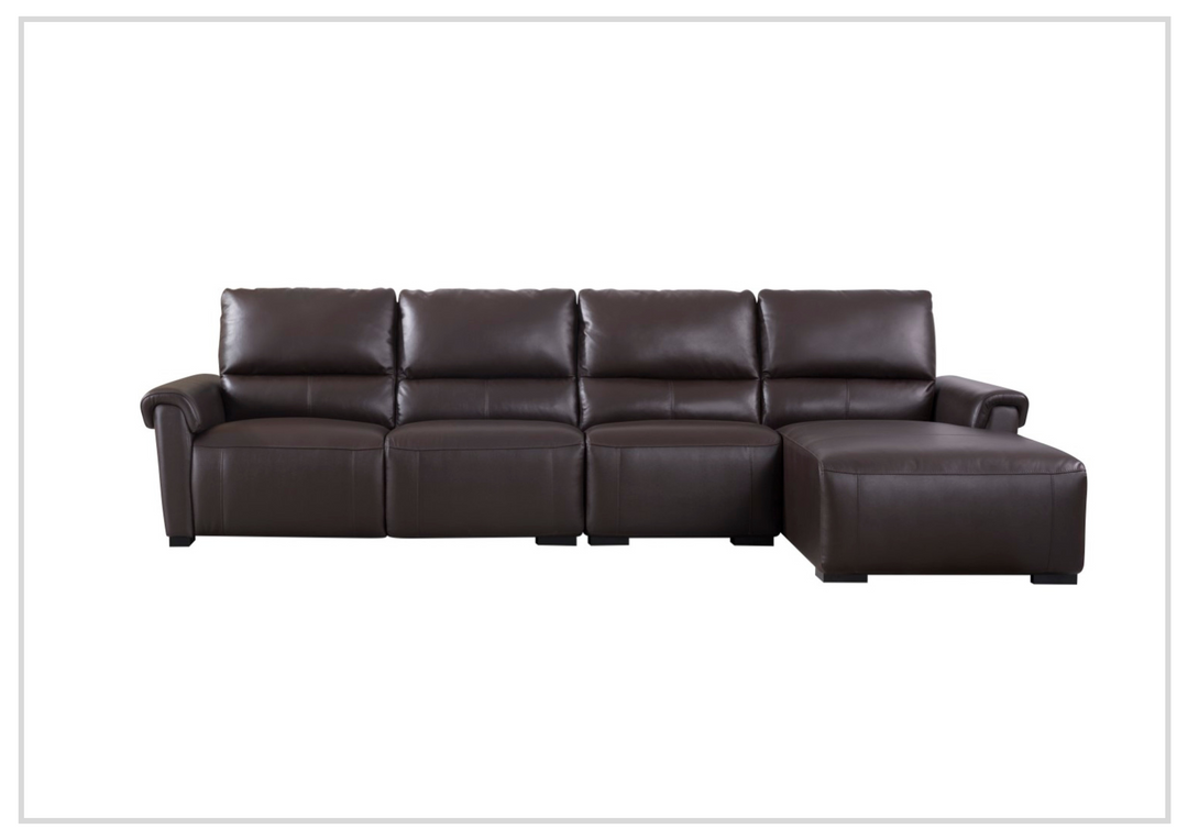 Gio Italia Elara Full-Grain Leather Recliner Sectional-SOFABED