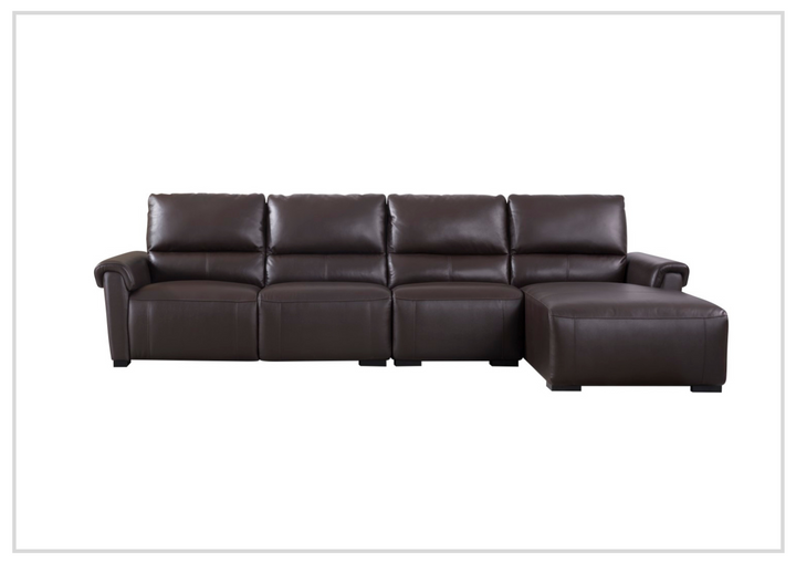 Gio Italia Elara Full-Grain Leather Recliner Sectional-SOFABED